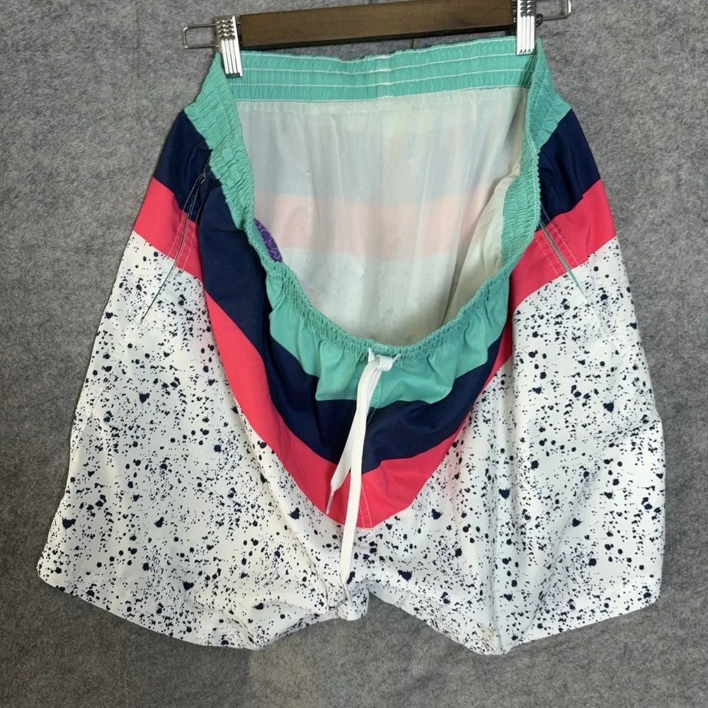 Chubbies Swim Trunks Men XXL 2XL White Splatter 4-Way Stretch Pocket 6.5